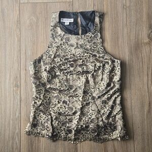 Vintage Y2K Bebe Floral Lace Overlay Sleeveless Top